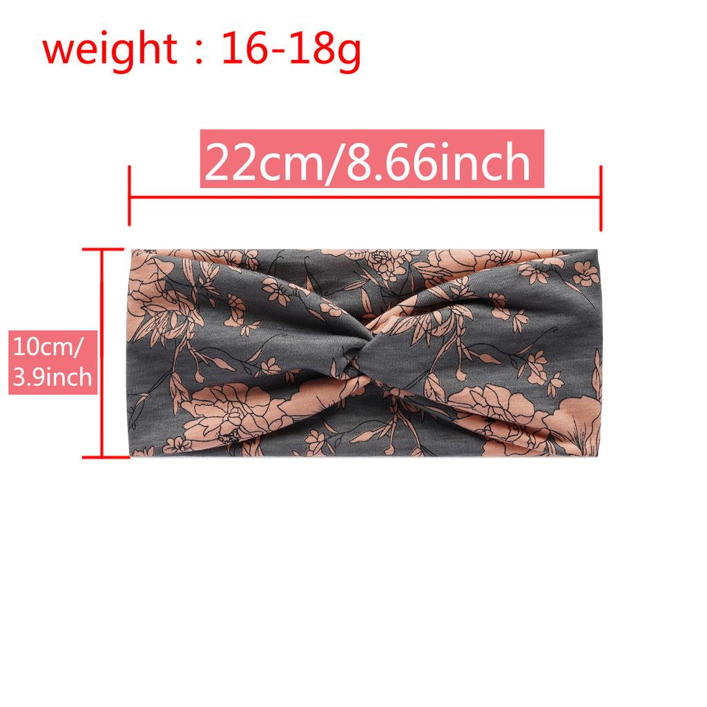 Bohemian Yoga Sports Headband, Elastic Non-Slip Wide Headband, Exercise Running Sweat Absorbing Ladies Headband