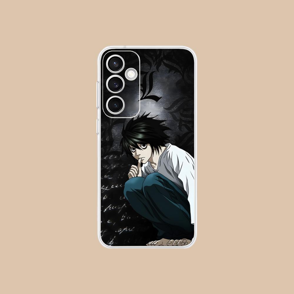 Death Note L Lawliet Mobile Phone Case for Samsung Galaxy S25 S24 S23 S22 S21Plus FE Ultra Clear Colorful Cover Cover Pretty