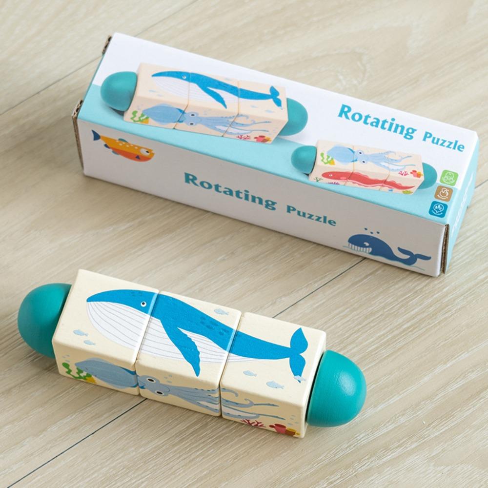 Cartoon Animal Spin Puzzle Toy Matching Toy  for Helps Develop Fine Motor Skills Logical Thinking