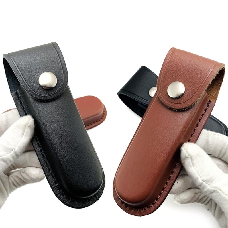 Tragbare Klappmesser Aufbewahrungsscheiden Taschen mit Gürtelschlaufe Lederholster Gürteltasche Messerhalter Langlebig