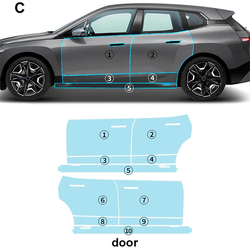 BMW iX I20 TPU Invisible Paint Protection Film - Anti-Scratch & Brightening.