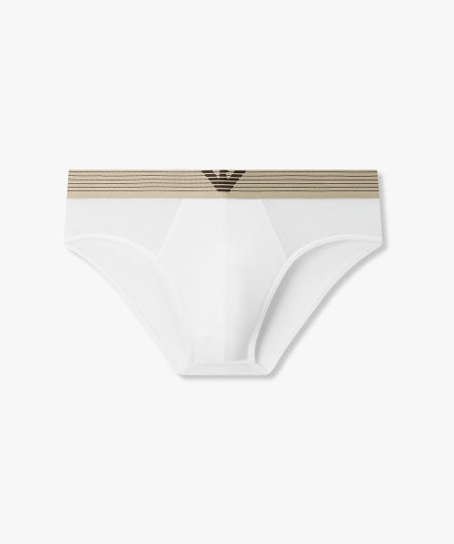 

[Emporio Armani Underwear] Мужские плавки в полоску 0816111037 [Отправка из Кореи] 100% Оригинал White - S