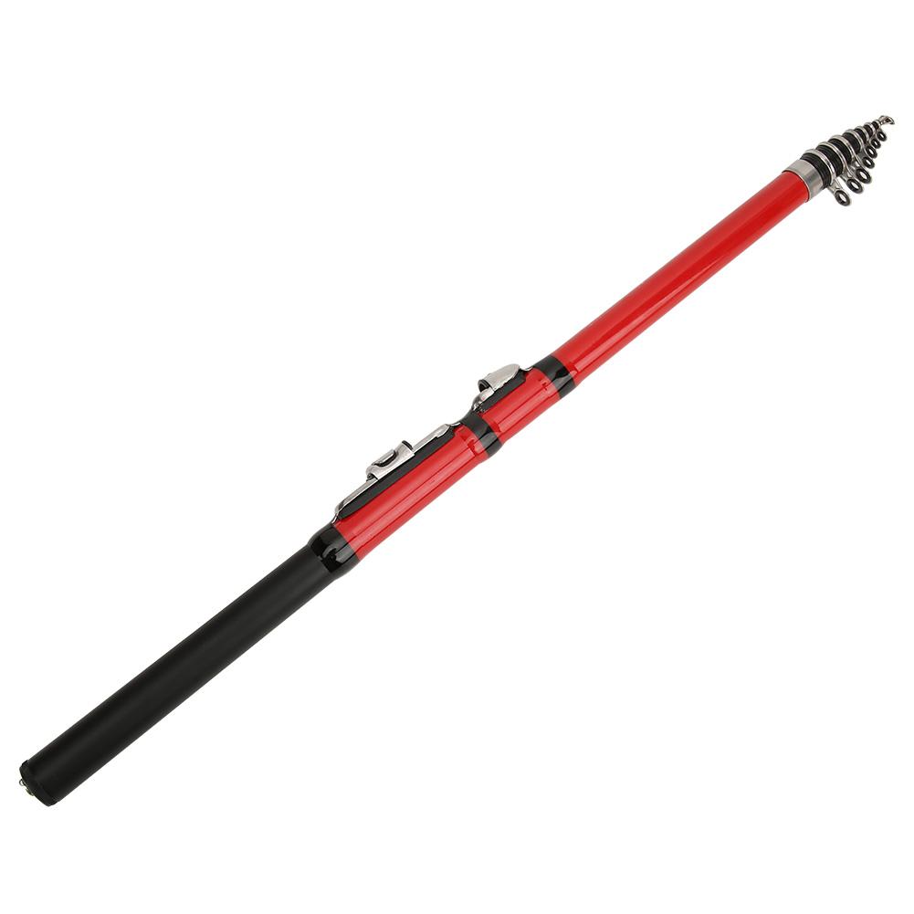 Outdoor Carbon Mini Telescopic Short Section Fishing Rod Pole Soft Tail Tacklered 2.7meters