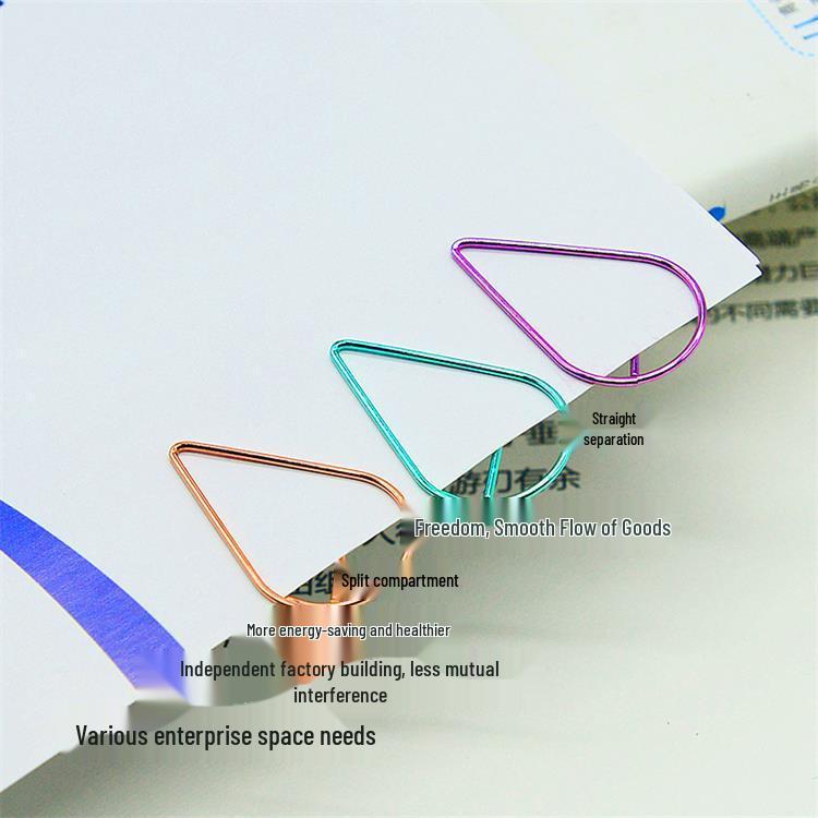 Water Drop Metal Bookmark & Binder Clip - 6 Colors