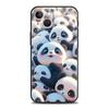 Cartoon Lovely Panda Phone Case for iPhone 16 15 14 13 12 Pro Max 11 Pro Max 7 8 Plus XS XR Shockproof Soft Shell Capas