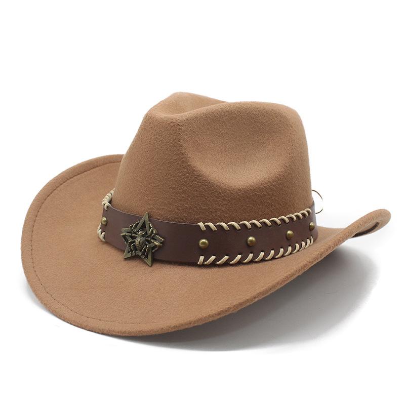 Ethnic Topper Hat Western Cowboy Hat Jazz Hat Felt Hat Wool Hat Men And Women