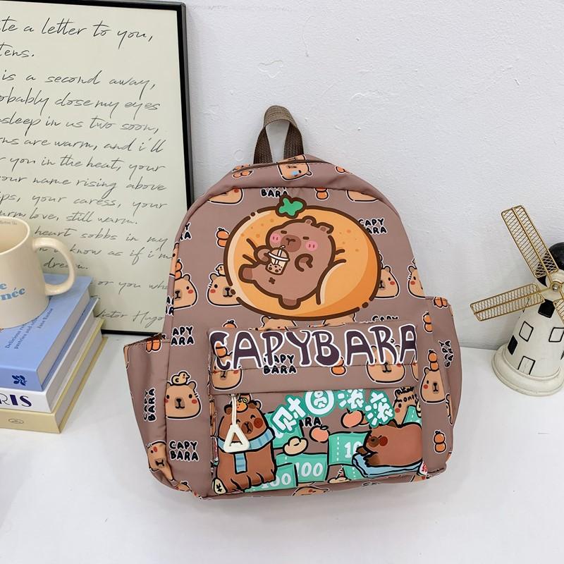 School Bag New Cute Kapibara Backpack Lightweight Versatile Large-capacity Children's Bag