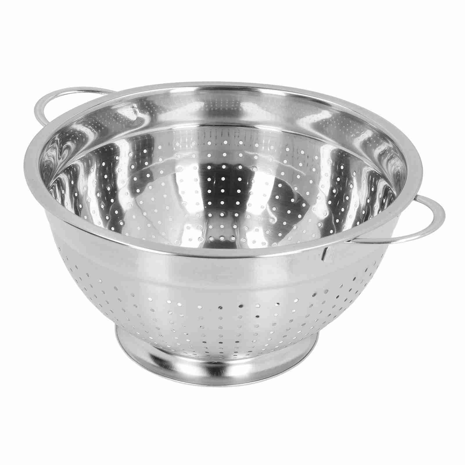 

Корзина-дуршлаг для фруктов Многоцелевая из нержавеющей стали для овощей и фруктов Кухонная миска-дуршлаг для пасты, фруктов, лапши 26cm / 10.2in