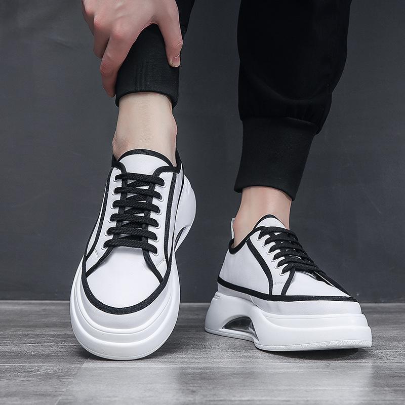 Men's shoes autumn board shoes color matching literary air cushion soft sole fashion trend shoes young personality matching Wenzhou