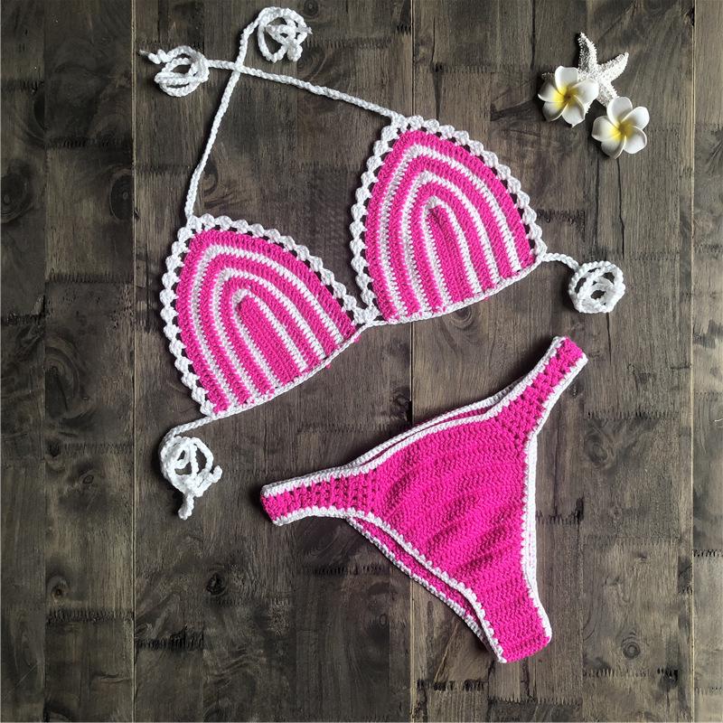 Buy Sexy Ladies Lace Crochet Bikini Set 