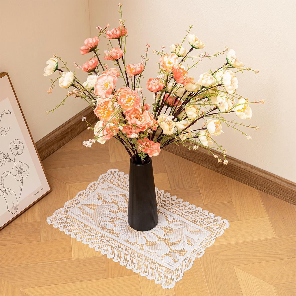 30x45cm Europe Retro Hollow Lace Table Mat Exquisite Embroidery Coffee Cups Mat Vase Table Pad Wedding Christmas Home Decoratio