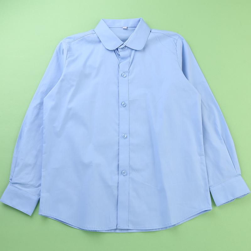 

Детская белая рубашка для школьной формы - Классическая с коротким или длинным рукавом для мальчиков и девочек начальной и средней школы 150 cm