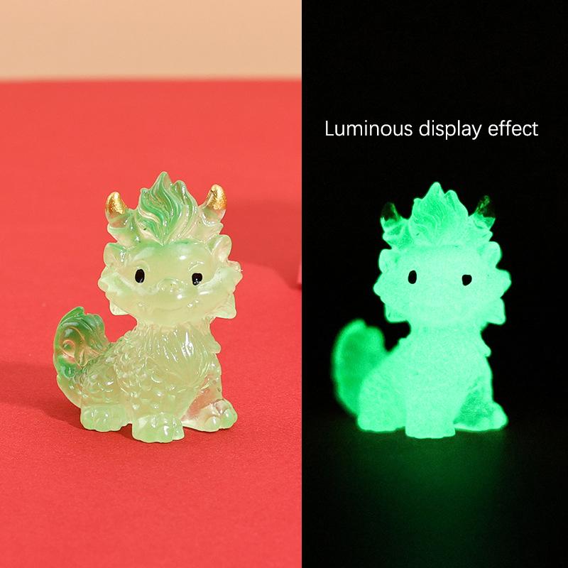 Year Of The Dragon Luminou Dragon Kirin Dragon Micro Landscape Ornaments Auspicious Beast Dollhouse Desktop Decor  Year Gifts