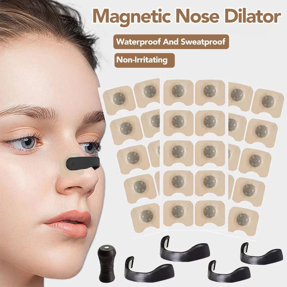 30 Pairs Stretchable Breathe Nasal Strips Hydrowoven Fabric Stop Snoring Nose Patch  Adult