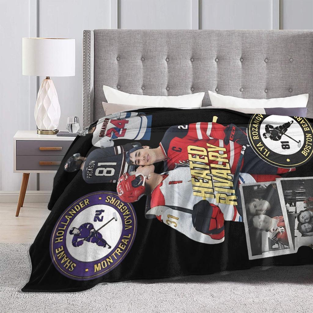 Warm Cozy Blanket Travel Office Ilya Shane Hockey Romance Heated Rivalry Throw Blanket Print Bedspread For Home Decor