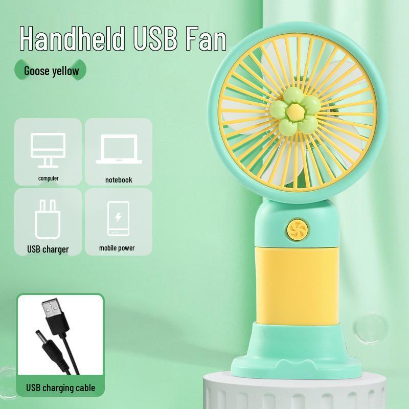 Rechargeable USB Mini Fan: Portable Handheld & Desktop Stand, Ideal Student Gift