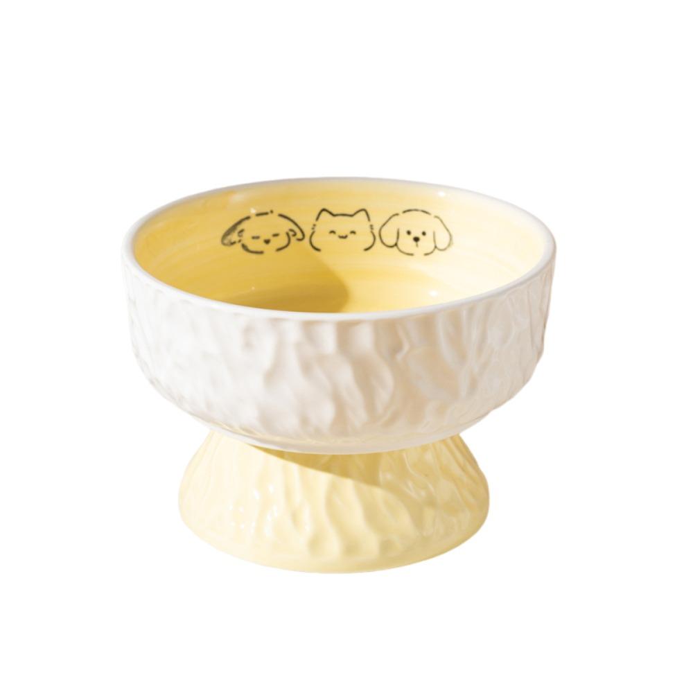 Ceramic Elevated Cat Bowl Anti-Vomiting Raised Pet Feeder Pet Food Water Bowl  Pet Supplies
