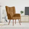 Vidaxl Armchair, Brown, Upholstered In Velvet