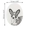 Cardigan Welsh Corgi - Commemorative Plaque with a Photo of a Dog, Tombstone with a Print, Personalized Oval Plaque from the Art-Dog Brand