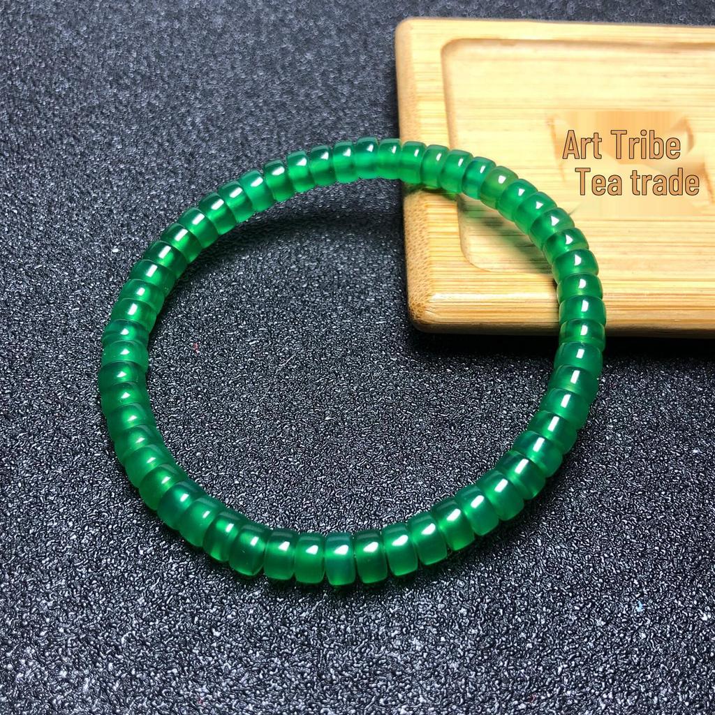 Green Agate Spacer Beads for Handmade Bracelets, Small Accessories, DIY Agate Loose Beads