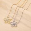 Five-petal Flower Female Sunflower Clavicle Chain Temperament Camellia Earrings Pendant Necklace