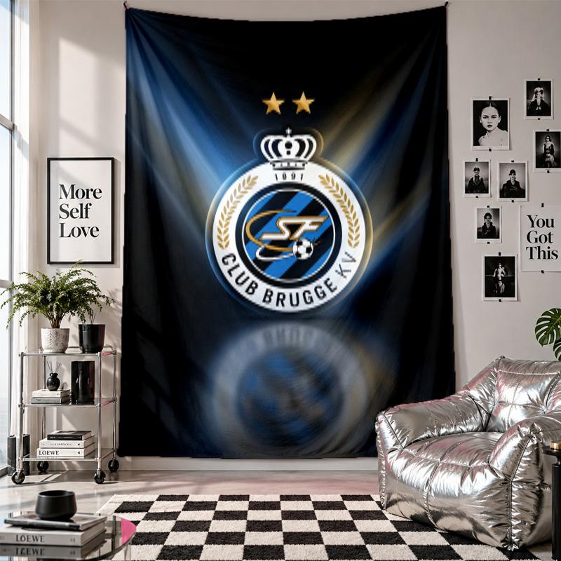 Club Brugge FC Wall Tapestry Home Decor Wall Hanging Cloth for Bedroom Living Room Background