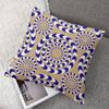 Hypnotic Circle Square Jacquard Pillow Cover for Sofa Office Waist Cushion Cover Home Decorative Pillowcase