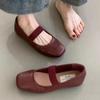 Fashion 2024 Ballet  Summer  Women's Shoes Ballet Retro Dress New Flat Mary Jane Shoes Women's  Flats