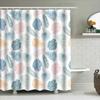 Colorful Palm Leaf Print Shower Curtain Bath Decor For Home
