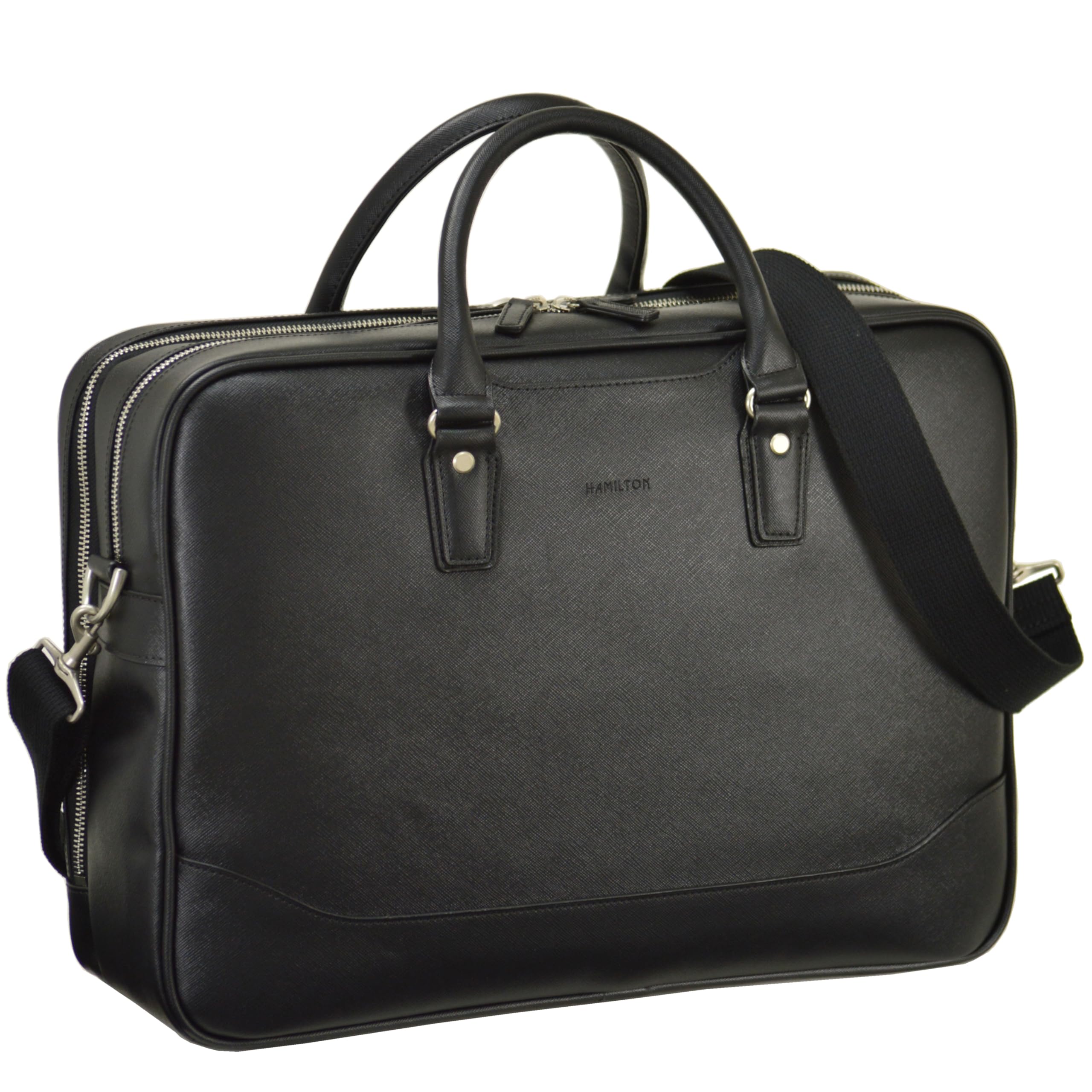 

Містка ділова сумка, сумісна з B4, 2-шарова, шкіра саф яно, ширина, чорна [KAKKOII], файли, вигляд, стійка, 42 см, чоловіча, чорний