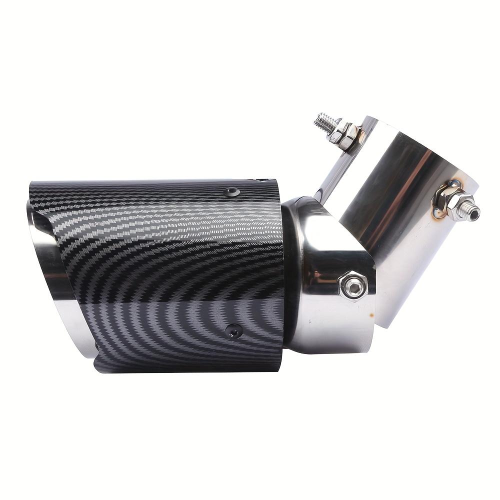 Car modification carbon fiber tailpipe, 63-89mm stainless steel tailpipe, adjustable elbow ABS plastic shell tailpipe