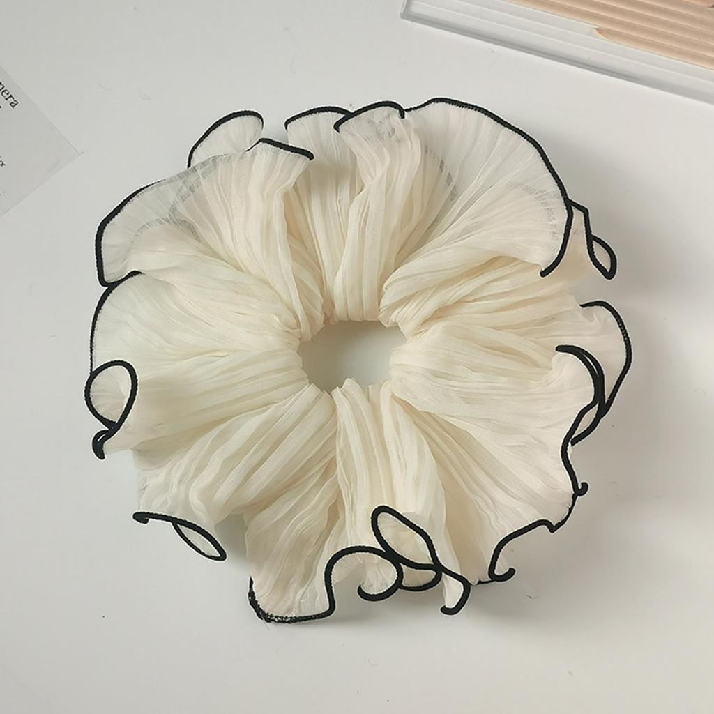 Koreanischer Großer Haargummi Frauen Mädchen Elastisches Haarband Seil Gummi Falten Haarband Pferdeschwanzhalter Kopfschmuck Haarschmuck