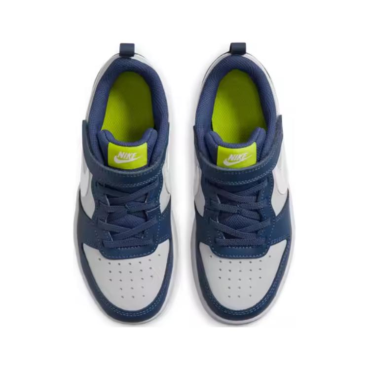 Nike Court Borough Low 2 PS Grey Fog Mystic Navy Kids Sneakers White Atomic-Green BQ5451-016