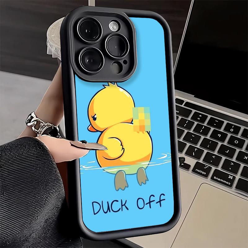 Handyhülle für iPhone 17 Air 16E 15 16 Pro Max Lustige Süße Cartoon-Ente Hülle 14 Plus 13 12 Mini Weiche Schale Silikon Fundas