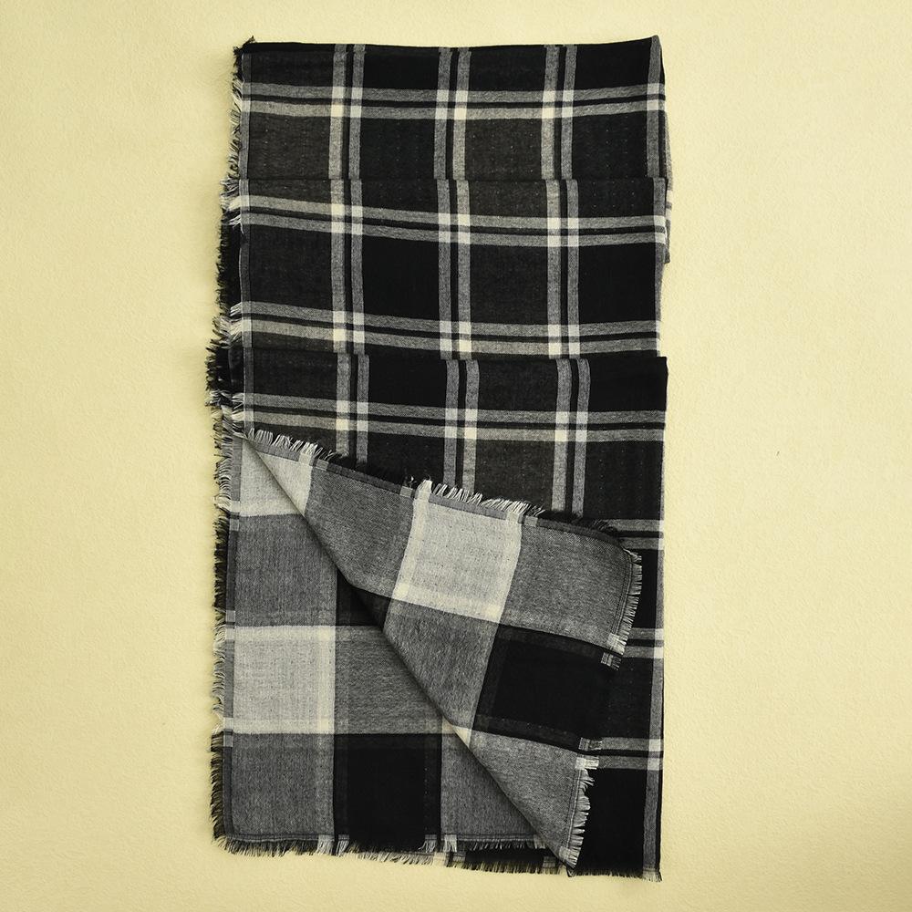 Classical Men's Winter Plaid Scarf Windproof Warm Shawls Scarves Soft Casual Scarves Men Scarf