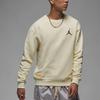 Jordan Cream Sweatshirts Men's Coconut Milk Crew Neck Moderate Regular (Unisex) Sweatshirts FB7658 113