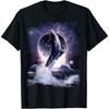 Mond Delfin Weltraum Galaxie Delfine T-Shirt