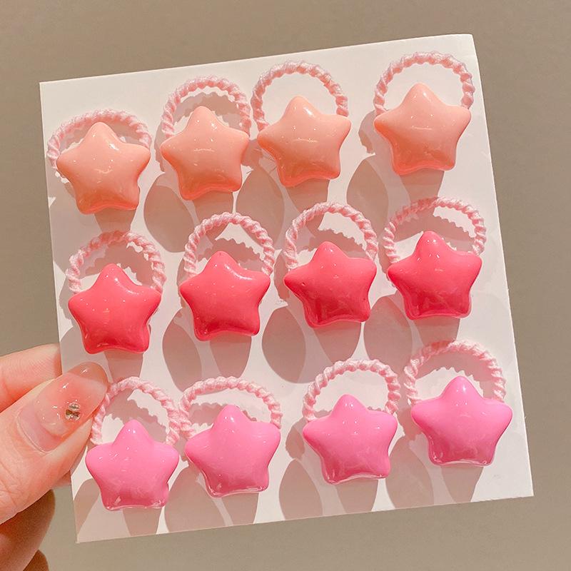 2024 Kid-Friendly Hair Accessories Set - Elastic Cartoon Hair Ties & Ropes for Girls, No-Pain Design