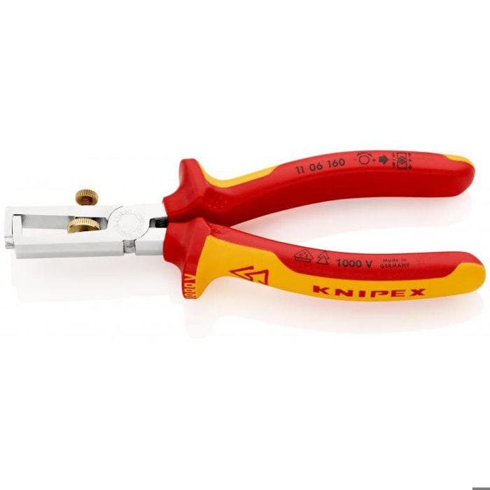 Pince à dénuder isolante 1000V - KNIPEX - 11 06 160