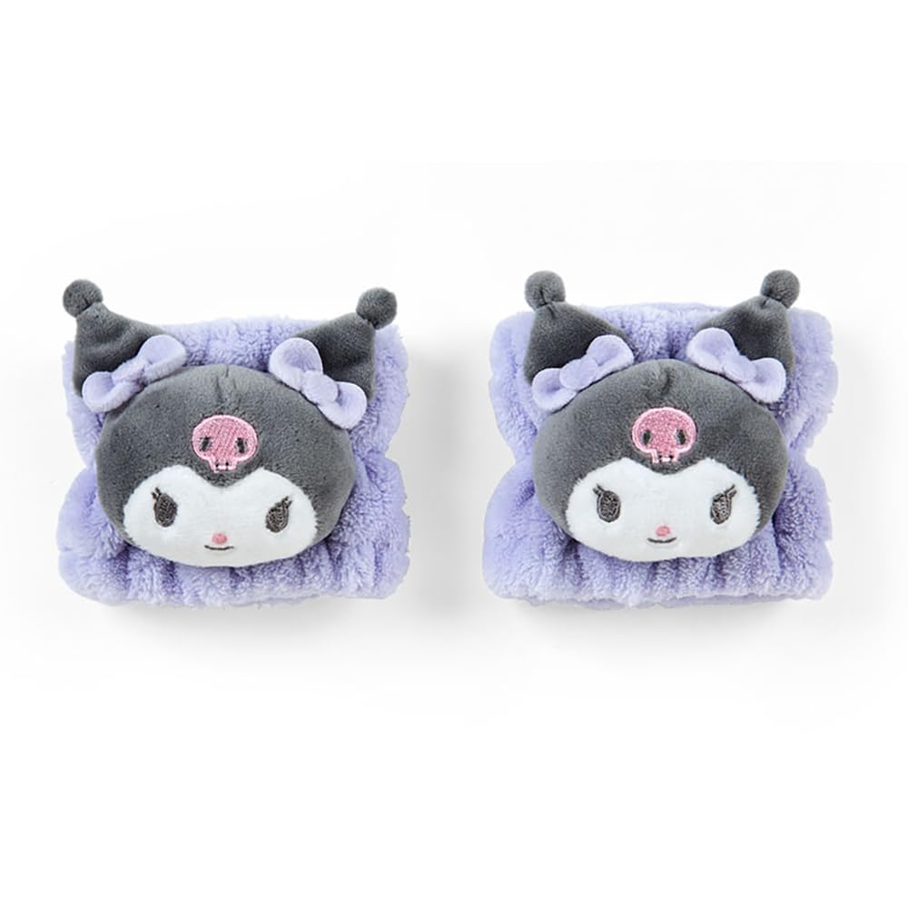 Sanrio armbåndsett med 2 ansiktsvask mikrofiber vannabsorpsjon Kuromi Kuromi Character 490636 Kuromi-chan