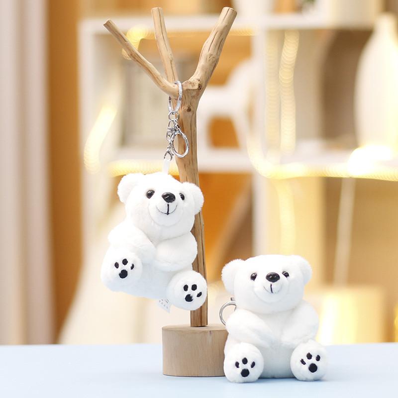Bear Plush Arctic Backpack Keychain Toy Cute Animal Bag Pendant Decorations