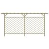 Garden Trellis Fence with Pergola Top Wood