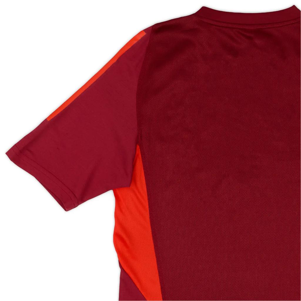 Adidas Manchester United Comfortable Striped Letter Logo Football Shirt Men tops Deep-Red IA7244