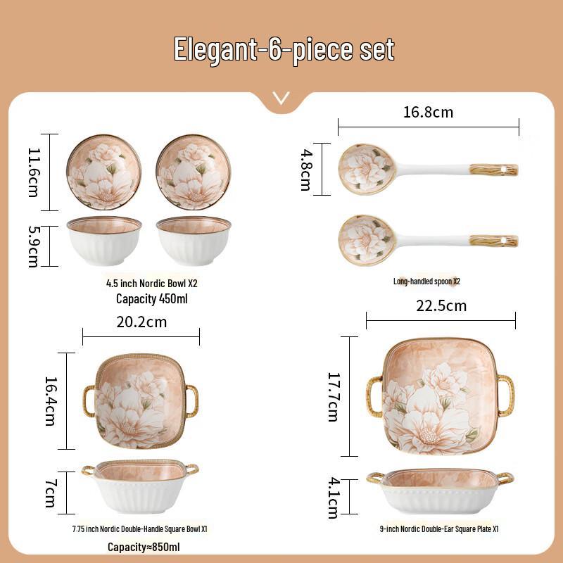 

WA Japanese Camellia Ceramic Dinnerware Set