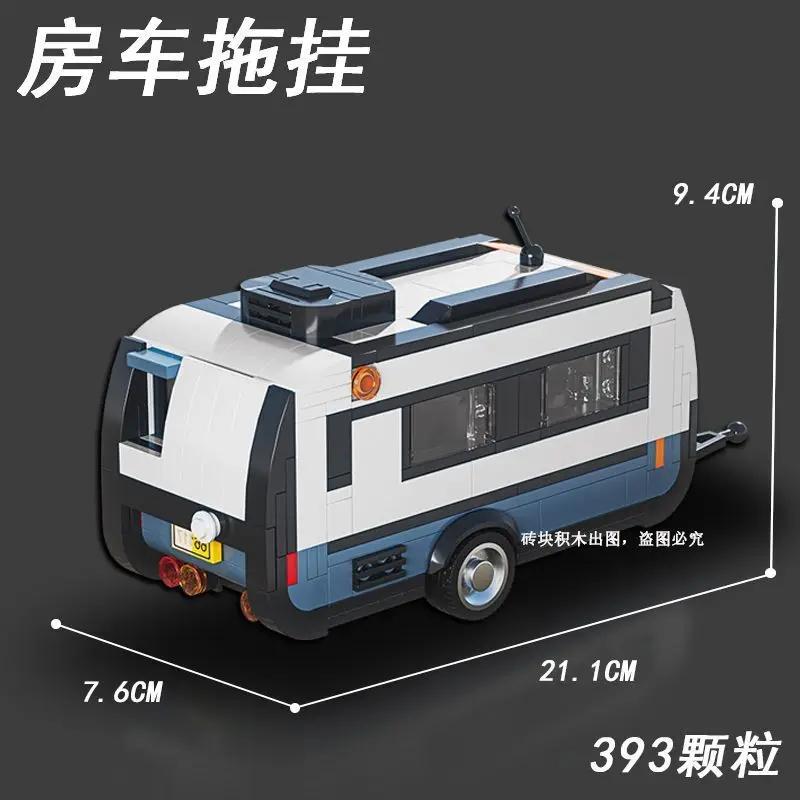 Building Blocks 66117 Trailer Assembly Puzzle Creative Ornaments Blocks Play Children Children'S Day Gift Model