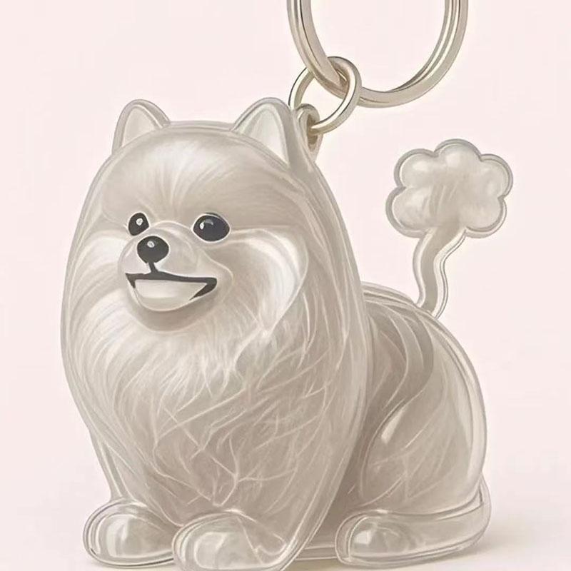 Puppy Hair Storage Pendant Keychain Transparent Dogs Hair Storage Box Hanging Decoration Bag Hanging Pendant Gift for Dog Lovers