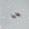 Silver Earrings with Natural Ruby ​​2.863ct (2152965)