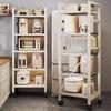 Pull-Out Design Kitchen Storage Rack Space Saving Multi-Tier Shelves Kitchen Organizer Rack Sturdy Construction Rolling Cart