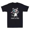 4 juli Wilde Gratis Grappige Wasbeer Meme Vintage Mannen039;s T-shirt met korte mouwen Unisex T-shirt