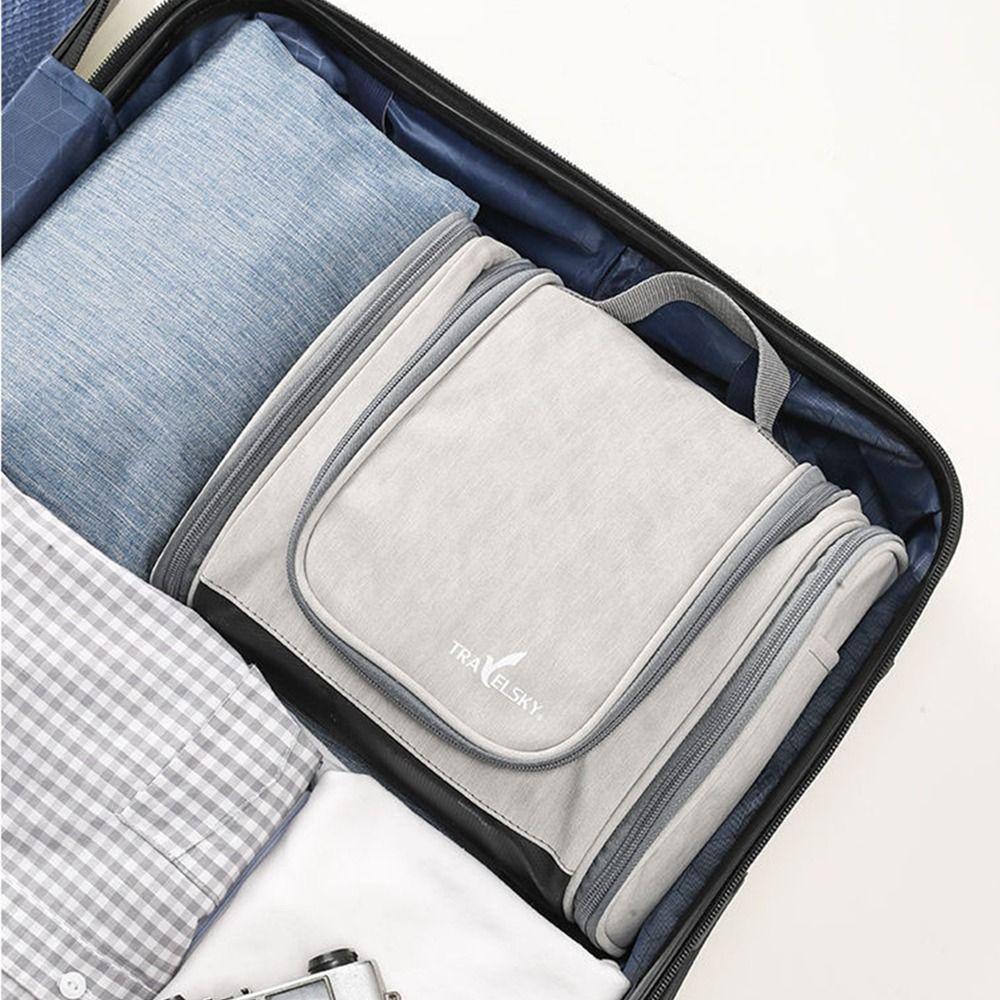 With Hook Women's Makeup Bag Dustproof Hanging Travel Toiletry Bag  Travel Supplies